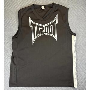 Y2K Tapout MMA Jersey Short Sleeve Top Black White Men’s XL